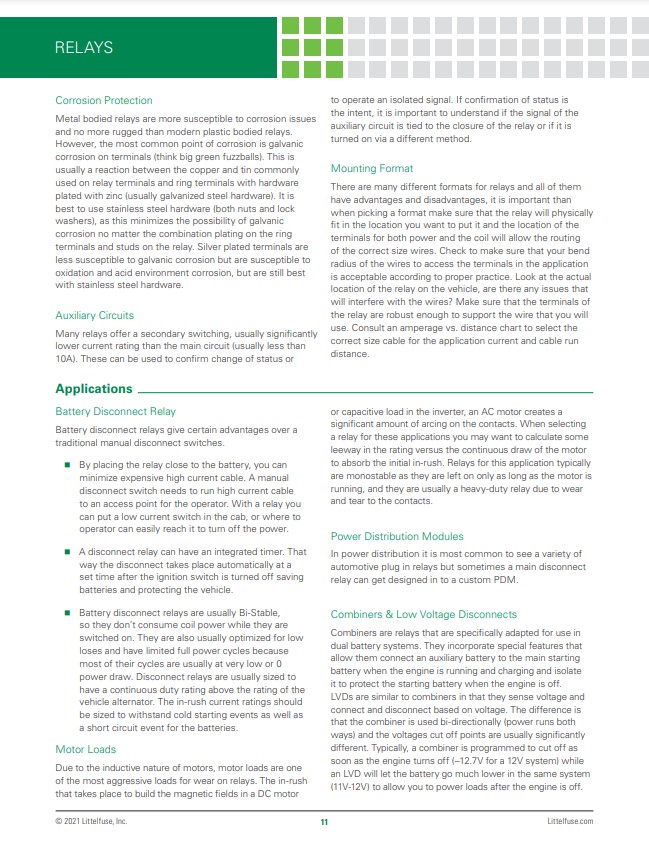 MC Littlefuse Relays Definition Specification and Application 11