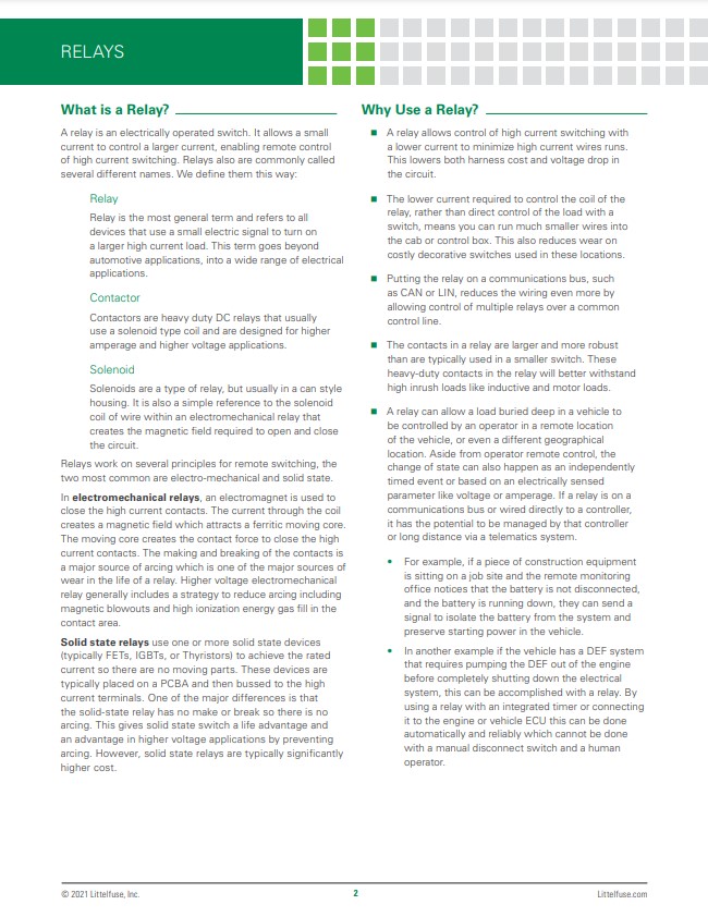 MC Littlefuse Relays Definition Specification and Application 2
