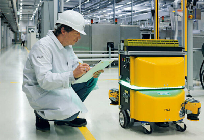 Safe Automation of Automated Guided Vehicle Systems with PILZ