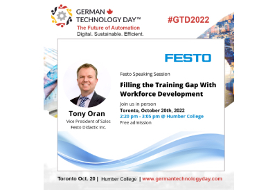 Festo Features Industry 4.0 innovation and Skills Development at German Technology Day, Toronto, Oct 20