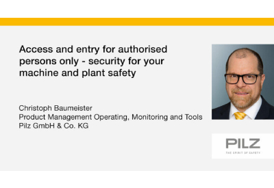 Presentation: Access and Entry for Authorized Persons Only – Security for Your Machine and Plant Safety