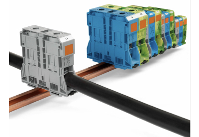 High-Current, Rail-Mount Terminal Blocks with Perfect Clamping Force: POWER CAGE CLAMP®