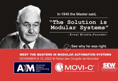 Join SEW-Eurodrive at ADM Montréal November 9-10, 2022