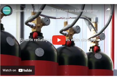 Siemens Fire Protection for Lithium-Ion Battery Energy Storage Systems