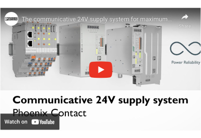 The Communicative 24V Supply System for Maximum Data Transparency from Phoenix Contact