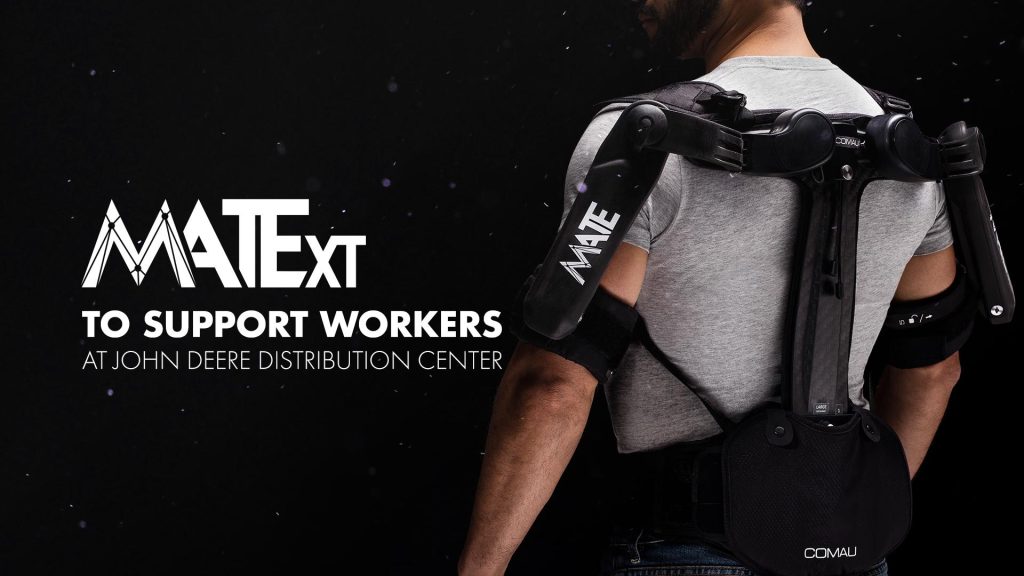 Comau’s Mate-Xt Wearable Exoskeleton Supports Ergonomic Well-Being At John Deere’s Parts Distribution Center In Brazil