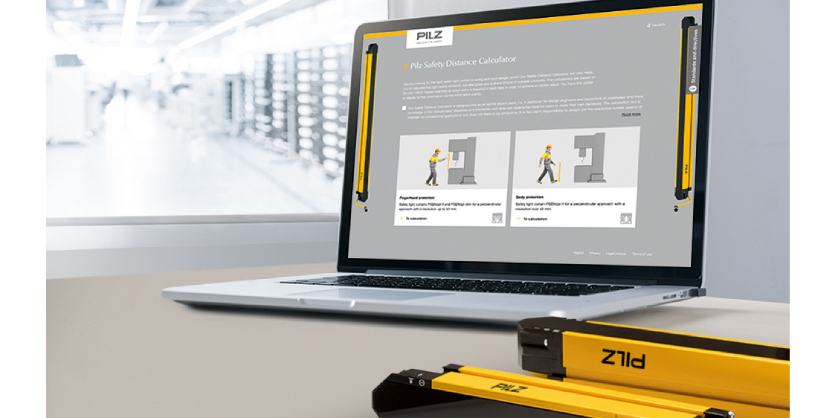 Free Tool Available for Automatic Calculation of the Safety Distance for the Safety Light Curtain PSENopt