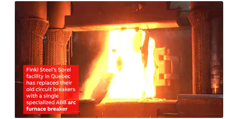 Arc furnace breaker upgrade forging stronger production future for North American steel giant