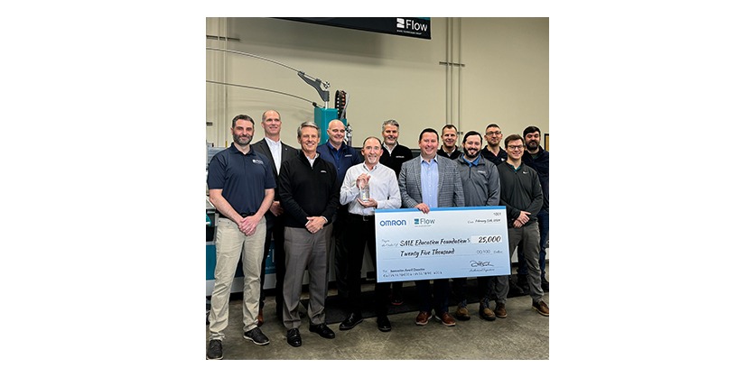 Omron Automation Honours Flow Waterjet with Innovation Award and Donation to SME Education Foundation