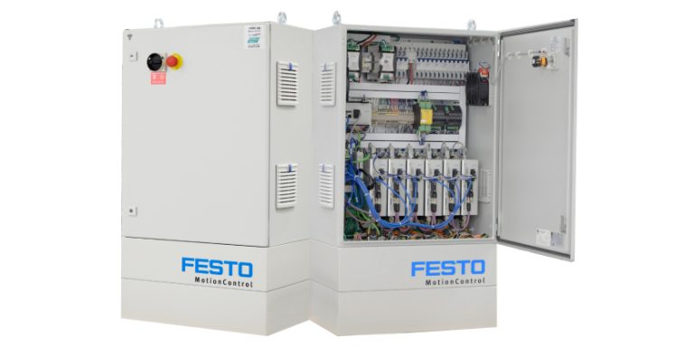Festo Electric and Pneumatic Intralogistics Solutions Push/Sort, Grip/Pick, and Lift/Convey